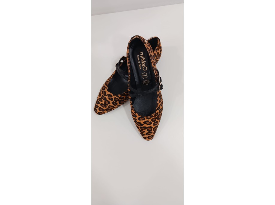 Merceditas leopardo con dos hebillas